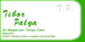 tibor palya business card